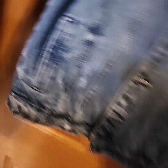 KanCan Denim Jean Jacket Women's Size S Destroyed Distressed Style KC5007M EUC - Picture 5 of 10